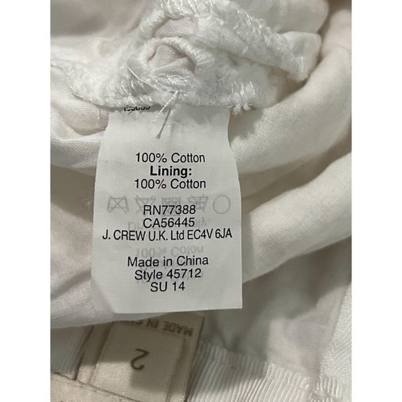 J.Crew Skirt Women’s 2 White Eyelet Cut Out Pencil Straight Zip Cotton 45712 - Picture 11 of 12